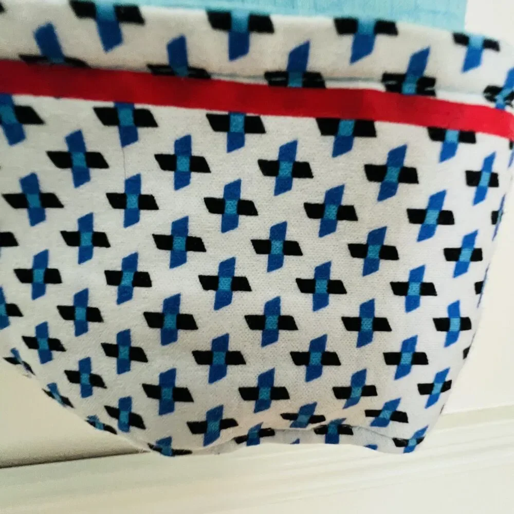 Buttercloth Mens Shirt 2XL Aqua Blue Micro Check Button Up Cotton Flip Cuff - Picture 4 of 11